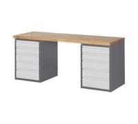 STIER Etabli STIER Premium avec 10 tiroirs, lxPxH 2 000x700x840 mm Quantité:1