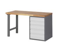 STIER Etabli STIER Premium avec 5 tiroirs, lxPxH 1 500x700x840 mm Quantité:1