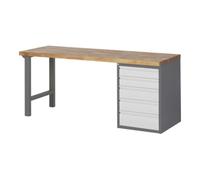 STIER Etabli STIER Premium avec 5 tiroirs, lxPxH 2 000x700x840 mm Quantité:1