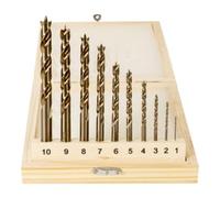 STIER Jeu de 10 mèches à bois STIER HSS Co, 1-10 mm Quantité:1