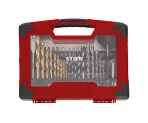 STIER Jeu de forets STIER, scies et embouts en titane, 100 pièces Quantité:1