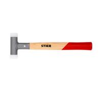 STIER Maillet à frappe amortie STIER avec manche en hickory, UPE/nylon (65D/70D), Ø 30 mm, anti-rebond Quantité:1