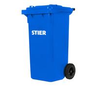 STIER Poubelle grande capacité à 2 roues STIER, 120 l, bleue, lxPxH 475x550x930 mm Quantité:1