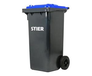 STIER Poubelle grande capacité à 2 roues STIER, 120 l, gris/bleu, lxPxH 475x550x930 mm Quantité:1