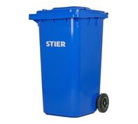STIER Poubelle grande capacité à 2 roues STIER, 240 l, bleue, lxPxH 576x720x1067 mm Quantité:1