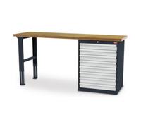 STIER Rangée d'établis STIER lxPxH 2000x600x1060 mm, 1 caisson d'armoire 700x575x1020 mm Quantité:1
