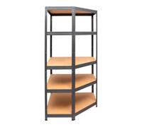 STIER Rayonnage à tablettes d'angle STIER, charge par casier 250 kg HxlxP 1800x900x450 mm Quantité:1