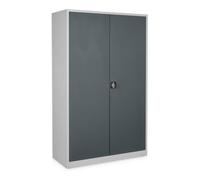STIER STIER Armoire universelle avec 4 étagères 1950 × 120 × 50 mm, gris clair, gris anthracite Quantité:1