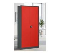 STIER STIER Armoire universelle avec 4 étagères 1950 × 920 × 420 mm, anthracite, rouge Quantité:1