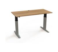 STIER STIER Bureau électrique réglable en hauteur 501-23 160 × 80 cm noyer/argent mélaminé 68-120 cm Quantité:1