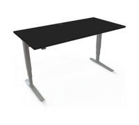 STIER STIER Bureau électrique réglable en hauteur 501-43 160 x 80 cm Noir/Argent 65-125 cm Quantité:1