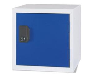 STIER STIER Cube casier 450 × 450 × 450 mm gris clair bleu gentiane empilable Quantité:1