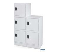 STIER STIER Cube casier 450 × 450 × 450 mm gris clair empilable Quantité:1
