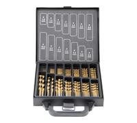 STIER STIER Professional Ensemble de forets métal HSS(M2)-G+Tin en coffret métal, 99 pièces Quantité:1
