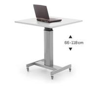STIER Table assis-debout à réglage en hauteur électrique STIER 80x60 cm, mélaminé blanc, 68-120 cm Quantité:1