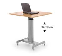 STIER Table assis-debout à réglage en hauteur électrique STIER 80x60 cm, mélaminé hêtre, 68-120 cm Quantité:1