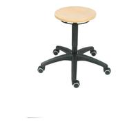 STIER Tabouret de travail à roulettes STIER, hauteur d'assise 430 - 620 mm, hêtre naturel Quantité:1
