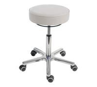 STIER Tabouret pivotant à roulettes STIER, hauteur d'assise 540-720 mm, similicuir rembourré blanc Quantité:1