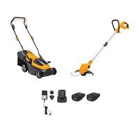 Stiga Pack tondeuse à batterie + coupe-bordure Collector 136e + GT100e 20V 34 cm (2 batteries 2 Ah)