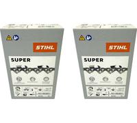 Stihl 2x 3/8" Rapid Super 3 (RS3) chaîne de scie 50 cm 3/8" 1,6 mm 72 TG 2 pièces ( 2x 36260000072 )