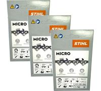 Stihl 3x 1/4" Picco Micro 3 (PM3) chaîne de scie 30 cm 1/4" P 1,1 mm 65 TG 3 pièces ( 3x 36700000065 )