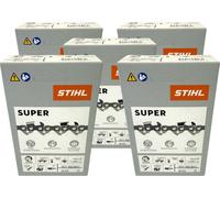 Stihl 5x 3/8" Rapid Super 3 (RS3) chaîne de scie 50 cm 3/8" 1,6 mm 72 TG 5 pièces ( 5x 36260000072 )