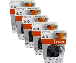 Stihl 5x 3/8" Rapid Super (RS) chaîne de scie 63 cm 3/8" 1,6 mm 5 pièces ( 5x 36210000084 )