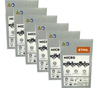 Stihl 6x 1/4" Picco Micro 3 (PM3) chaîne de scie 30 cm 1/4" P 1,1 mm 64 TG 6 pièces ( 6x 36700000064 )