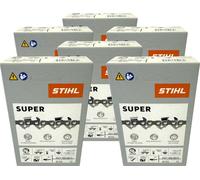 Stihl 6x 3/8" Rapid Super 3 (RS3) chaîne de scie 50 cm 3/8" 1,6 mm 72 TG 6 pièces ( 6x 36260000072 )
