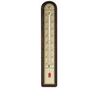 STIL Thermomètre en Plastique imitation bois - Plaque en aluminium - 260 x 50 mm