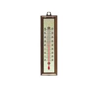 Generique Thermomètre STIL en plastique imitation bois – plaque aluminium – 155 x 42 mm
