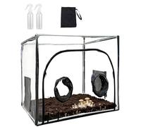 Still Air Box,Kit de Culture de Champignons, Tente de Culture Complète | avec Couvercle, Support, Vaporisateur & Thermomètre, pour Mycologie et Plantes (80x50x50 cm)