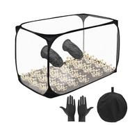 Still Air Box - Tente de culture de champignons transparente pliable 90 x 60 x 60 cm avec 1 paire de gants, sac de culture portable pour champignons, mycologie, spores, scientifique