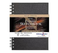 Stillman & Birn Nova Series Carnet de croquis à spirales beige, 15,2 x 20,3 cm, 150 g/m² (lourd), papier, surface à grain moyen