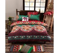 Stillshine Bohême Housse de Couette Literie Sets Microfiber Drap Pillowcase Set de literie Ensemble de Couette de Single size 4 Pièces Bedding Sets (150x200cm, Style # 4)
