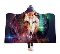 Stillshine Couverture en Peluche,Impression Loup 3D,Couverture Sherpa pour Regarder la Télévision, Faire du Camping, Jouer à Des Jeux et Faire la Sieste (150 * 200CM, Style 8)