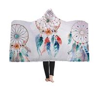 Stillshine Couverture en peluche Super Douce,Couverture Sherpa à motif animalier en 3D Couverture à Capuche portable,Cadeau de noël pour garçon filles et Adulte (150 * 200 cm, Capteur de rêves)