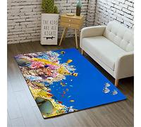 Stillshine. Grand Tapis pour Salon Décoration 3D Fond Marin Monde Océan Animal Corail Poisson Motif Doux Antidérapant Tapis de Sol Chambre d'enfants Cuisine Canapé Tapis (Couleur 1,80×120 cm)