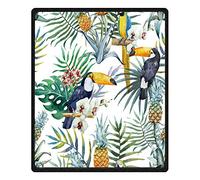 Stillshine Microfibre Couverture, Jungle Tropicale Flamingo Toucan Couverture Voyage Couvre-lit Couverture Polaire Couverture Couverture pour lit Canapé (Toucan, 185 x 220 cm)