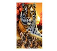 Stillshine. Serviette de Plage XXL Homme Microfibre Très Grandes 3D Tigre Manga Serviette Ado Enfant Serviette de Bain Vacances Voyage Piscine Bain de Soleil Yoga Couverture de Canapé (90x170cm)