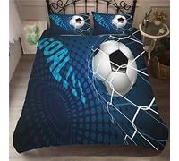 Stillshine Sports de Football Ensemble de literie Yin Yang Feu d'eau Multicolore Graffiti, Parures de lit Adulte 2 Personnes Housse de Couette Enfants Garçon Fille Microfibre (Football 13,200x200 cm)