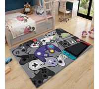 Stillshine. Tapis 3D Poignée Vidéo Manette Impression Tapis de Salon Chambre Chevet Couverture Lavable Rectangulaire Animé Animation Console de Jeu Décoration Tapis (Couleur 2,120 × 160 cm)