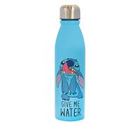Stitch Bouteille d'eau en aluminium 600 ml - Produit officiel par Polar Gear, réutilisable, sans BPA, recyclable - Idéal pour l'école, la crèche, le sport, le pique-nique - Multicolore