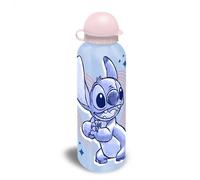 Stitch Bouteille d'eau en aluminium avec paille pour enfants 500 ml pour l'école (point bleu)