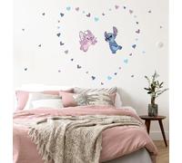 Stitch in Love, Disney, stickers, muraux, stickers mural, decoration murale, chambre d'enfant - 50x70 cm, Coloré