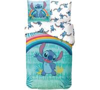 STITCH-LILO ET STITCH-DISNEY- PARURE DE LIT- HOUSSE DE COUETTE 140X200 CM + TAIE - 63X63 CM-NEUF-COTON.