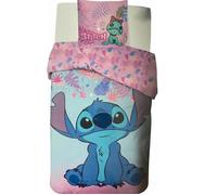 STITCH - LILO ET STITCH - SCRUMP -DISNEY- HAWAI - PARURE DE LIT- HOUSSE DE COUETTE 140X200 CM + TAIE - 65X65 CM-NEUF-COTON.