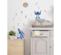 Stitch Music, Disney, stickers, muraux, stickers mural, decoration murale, chambre d'enfant - 50x70 cm, Coloré