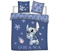 Parure de Lit Double Stitch Ohana, 100% Coton, Housse de Couette 240x220 cm + 2 Taies d'Oreiller 65x65 cm