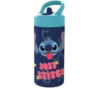 Stitch Palms Gourde de sport avec paille et poignée intégrée 410 ml, bleu/lilas, Estándar, Décontractée